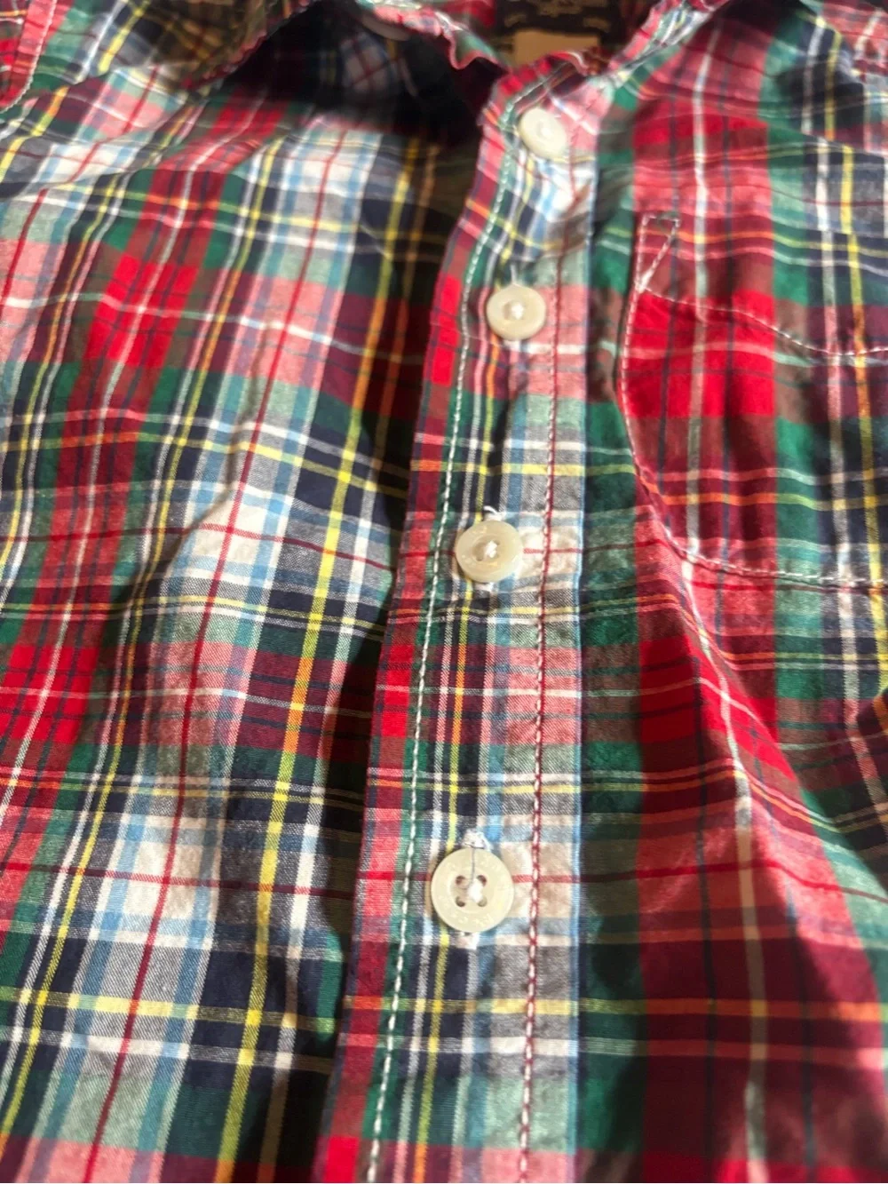 OshKosh B'gosh Plaid Button Down Long Sleeve Shirt 2 Toddler